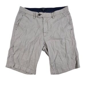 Ted Baker London Men's Chino Shorts Tan Khaki Paisley Lined 30R 9" Inseam